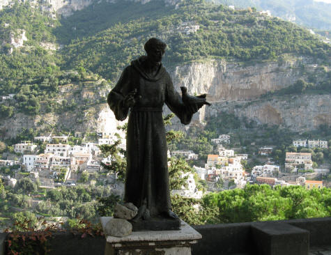 St. Francis of Assissi Statue in Positan